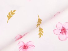  Jersey Modal - hübsche Kirschblüten - wollweiß