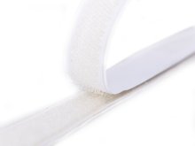 Klettband zum Aufkleben Flauschband & Hakenband ca. 20 mm - weiss