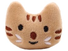 Plüschi ca. 5,2 cm x 5,5 cm - lächelnde Katze - beige
