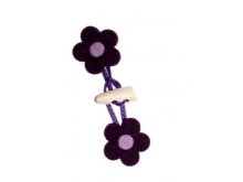 Knebelverschluss Filz - große Blüte - lila