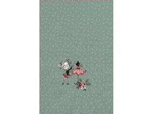 Jersey Digitaldruck Stenzo Sewing PANEL ca. 60 cm x 50 cm - Mädchen mit Schneiderpuppe - mint