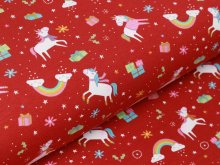Jersey - Geheimnisvolle Einhörner und Weihnachtsgeschenke - terrakotta