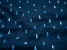 Jackenstoff Softshell - kleine Regentropfen - blau
