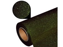 Flexfolie - PU - Plotterfolie mit Glitzereffekt 25 cm x 20 cm - olivgrün