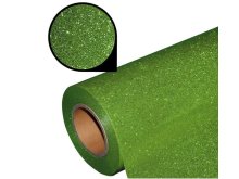 Flexfolie - PU - Plotterfolie mit Glitzereffekt 25 cm x 20 cm - helles grün