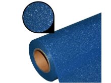 Flexfolie - PU - Plotterfolie mit Glitzereffekt 25 cm x 20 cm - blau