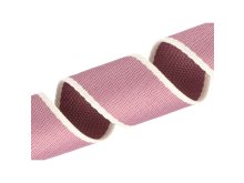 Gurtband Polyester-Baumwolle 38 mm - Streifen - helles mauve/beige