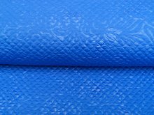 KDS Queen's Collection - Jacquard Rautenstepper mit Foliendruck - Blumenornamente - royalblau