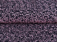 KDS Queen's Collection - Strickstoff Zottel - schwarz/orchidee