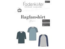 Papier-Schnittmuster Fadenkäfer - Raglanshirt - Herren