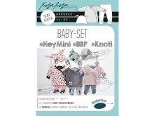 Papierschnittmuster Blaubeerstern RosaRosa Baby-Set Hey Mini - Pants/Wickeljacke/Knotenmütze - Mädchen/Jungs