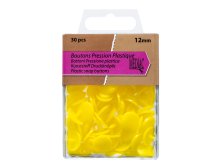 Druckknöpfe aus Kunststoff ca. 12 mm 30 Stück - gelb