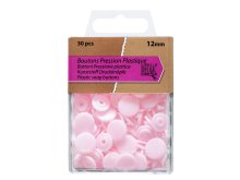 Druckknöpfe aus Kunststoff ca. 12 mm 30 Stück - helles rosa