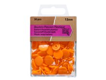 Druckknöpfe aus Kunststoff ca. 12 mm 30 Stück - orange