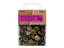Druckknöpfe aus Kunststoff ca. 12 mm 30 Stück - bronze