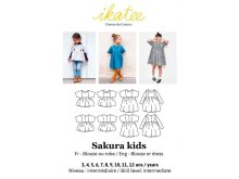 Französische Papier-Schnittmuster Ikatee - Kleid / Bluse SAKURA Kids - Kinder