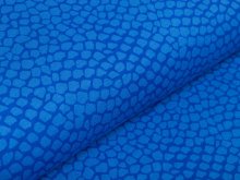 Single Jersey Sanetta - Animalprint - blau