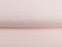 Single Jersey Sanetta - dünne Streifen - pastellrosa