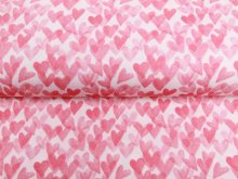Jersey Sanetta - schraffierte Herzen - pastellrosa