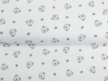 Interlock Sanetta - Teddygesichter und Zahlen - weiß