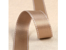 Gurtband 35 mm mit Ziernähten - uni beige