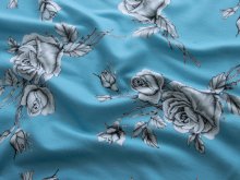 Sweat French Terry - Rosenbouquet - aqua