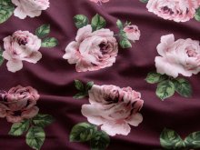 Sweat French Terry - Rosenbouquet - bordeaux