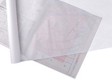 Schnittpapier 70 cm - 10 m Rolle -  weiß transparent