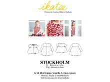 Französische Papier-Schnittmuster Ikatee - Bluse / Kleid STOCKHOLM - Babys / Kleinkinder