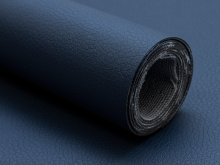 Struktur Kunstleder Coupon ca. 50 cm x 70 cm - uni marineblau