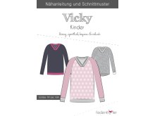 Papier-Schnittmuster Fadenkäfer - Pullover Vicky - Kinder