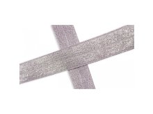 Elastisches Einfassband/Falzgummi 20 mm mit Glitzerfäden - uni babyrosa