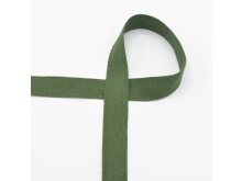 Twillband Baumwollköperband ca. 20 mm - uni olivgrün