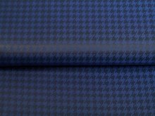 Jacquard Futterstoff - Hahnentritt-Muster - marine
