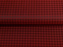 Jacquard Futterstoff - Hahnentritt-Muster - weinrot