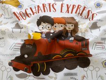 Webware PANEL ca. 80 cm x 150 cm Christmas-DIY Adventskalender - Hogwarts Express - bunt