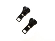 Zipper/Schieber für Endlosreißverschlüsse 8 mm - Set 2 Stück - uni schwarz