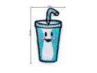 Stick-Applikation zum Aufbügeln ca 3,0 cm x 5,5 cm - Softdrink - blau