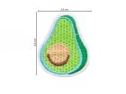 Stick-Applikation zum Aufbügeln ca 3,5 cm x 4,5 cm - Avocado - grün