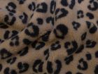 Nahaufnahme von Sherpa Fleece - Animalprint - braun