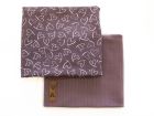 Nahaufnahme von Jersey Stoffpaket mit Kunstleder-Label - Herzchen - mauve