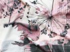 Nahaufnahme von Jersey Digitaldruck - Blumen - weiß - rosa