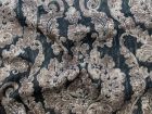 Nahaufnahme von Punta di Roma elastisch - Ornamente - dunkelblau - braun