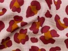 Baumwolle Musselin Double Gauze - Animalprint - altrosa - fuchsia