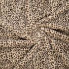 Fellimitat Stoff - Super Soft - Mini Leo Animalprint - creme