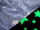 Wellnessfleece "Glow in the Dark" - Sternenhimmel - blau