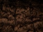 Fellimitat Kunstpelz mit breiten Rippungen - uni braun
