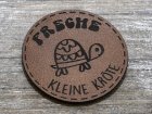 Label Kunstleder KDS - FRECHE KLEINE KRÖTE - braun