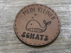 Label Kunstleder KDS - MEIN KLEINER SCHATZ - braun