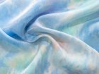 Webware Viskose - Watercolor mit schimmernden Effekt  - blau